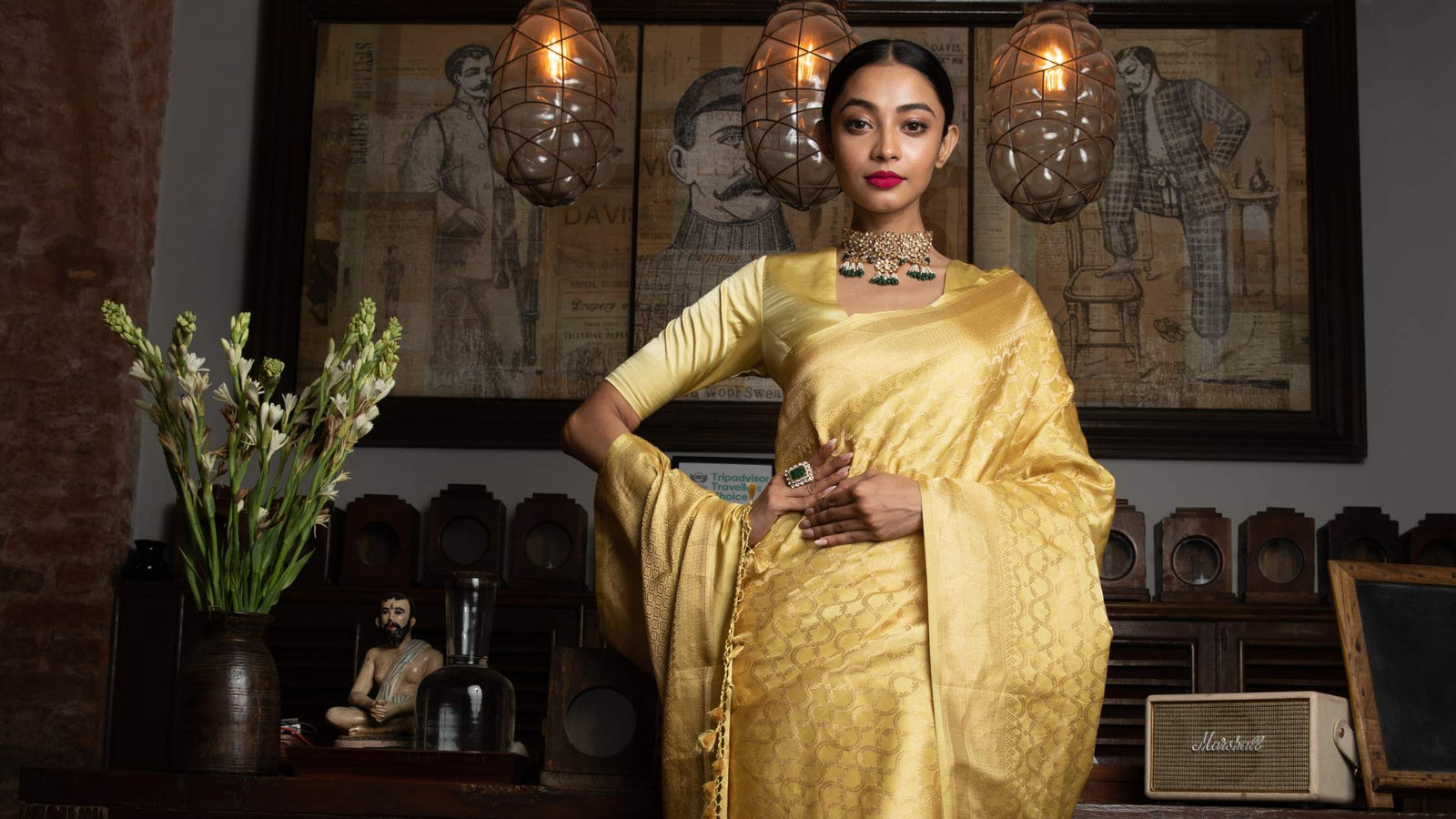 Banarasi Saree for Haldi ceremony