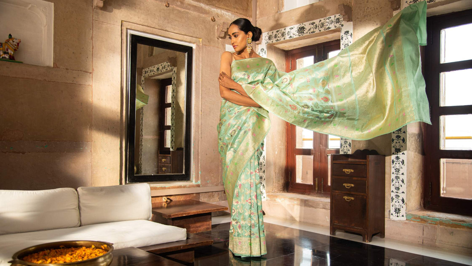 Green Banarasi Sarees for Wedding