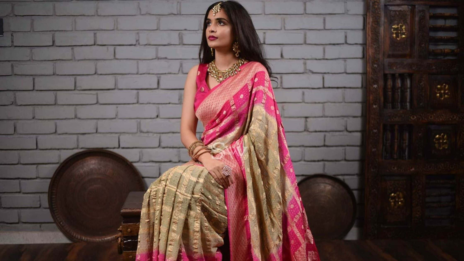 Bandhani Silk Saree