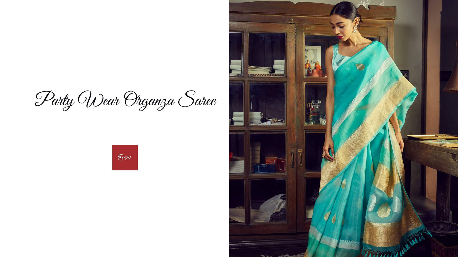 Party Wear Organza Saree