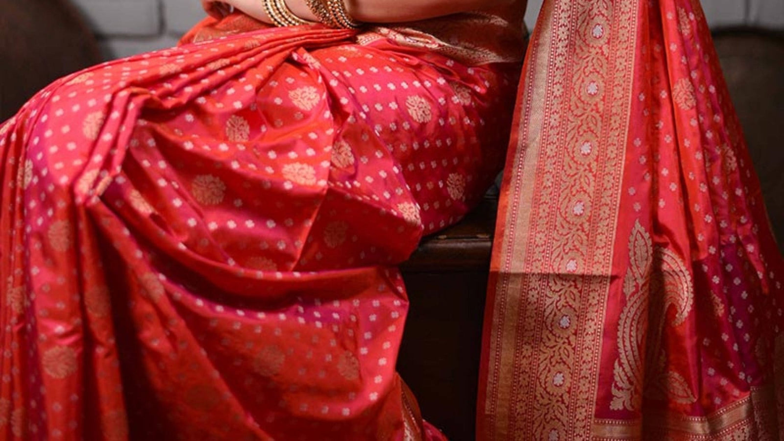 Pink Banarasi Silk Saree