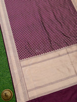 Wine Booti Katan Silk Uppada Handloom Banarasi Saree