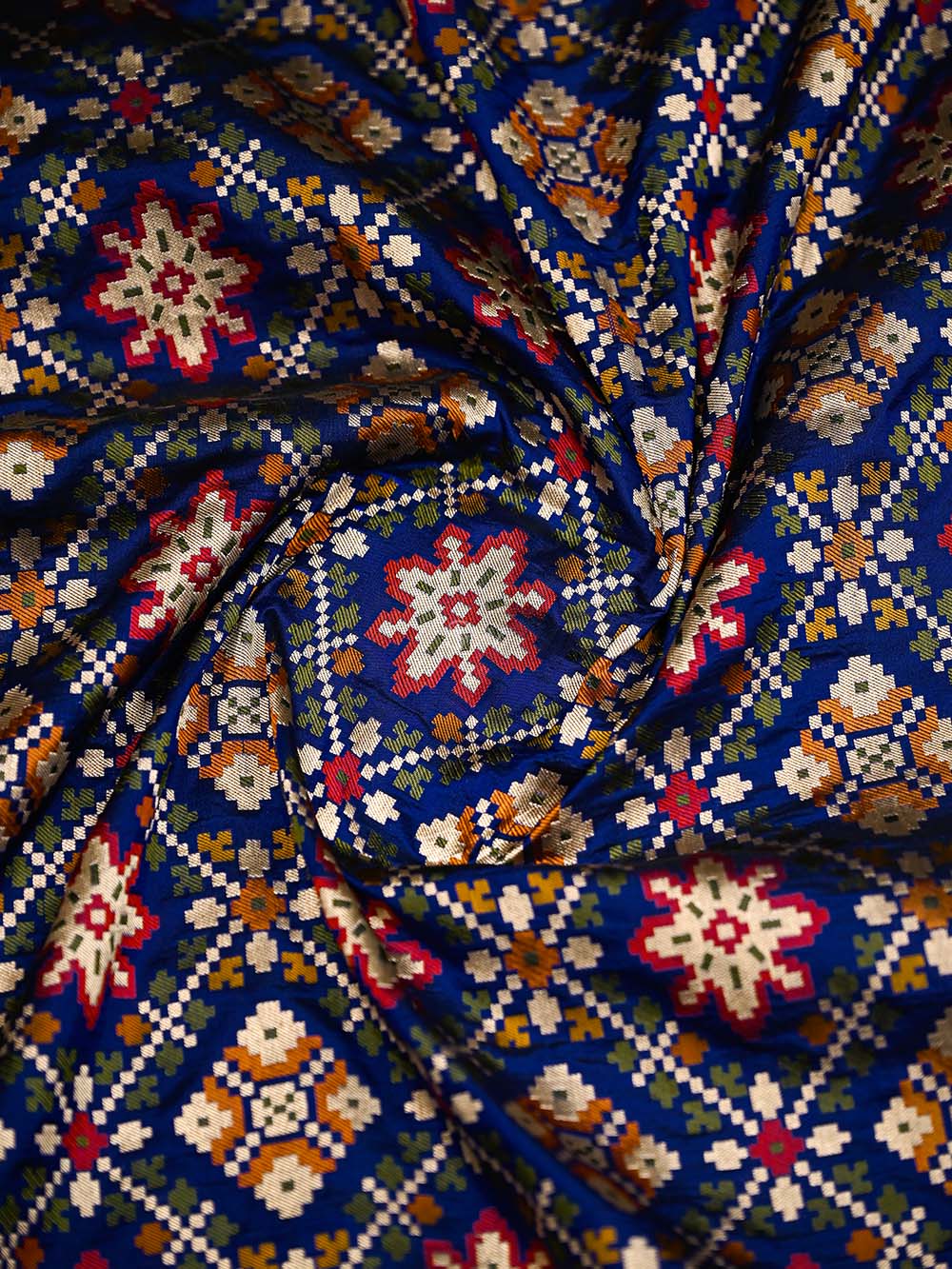 Blue Paithani Meenakari Katan Silk Handloom Banarasi Saree - Sacred Weaves