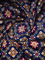 Blue Paithani Meenakari Katan Silk Handloom Banarasi Saree - Sacred Weaves