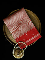 Maroon Silk Brocade Handloom Banarasi Saree