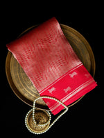 Magenta Silk Brocade Handloom Banarasi Saree - Sacred Weaves