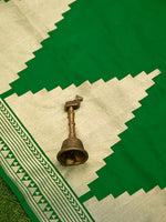 Green Katan Silk Handloom Banarasi Saree - Sacred Weaves