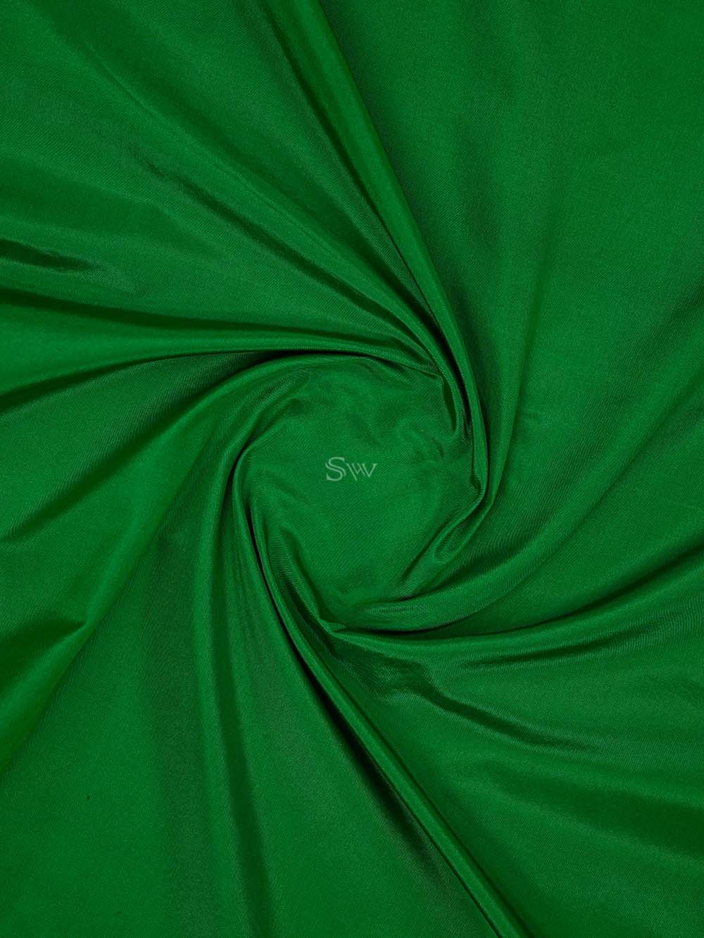 Green Katan Silk Handloom Banarasi Saree - Sacred Weaves