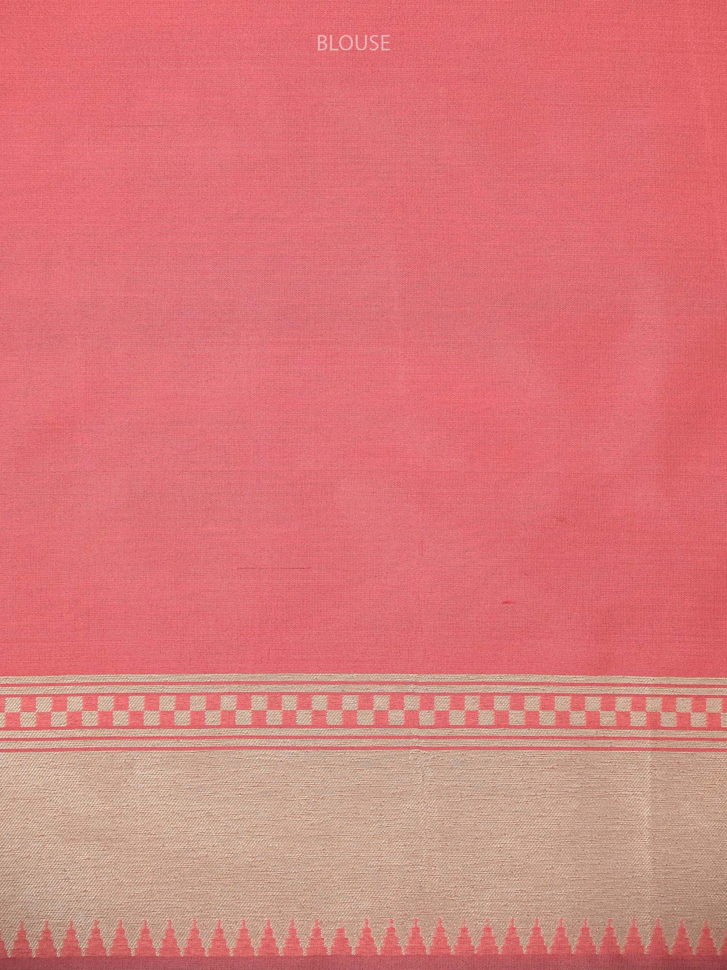 Pastel Pink Katan Silk Handloom Banarasi Saree - Sacred Weaves
