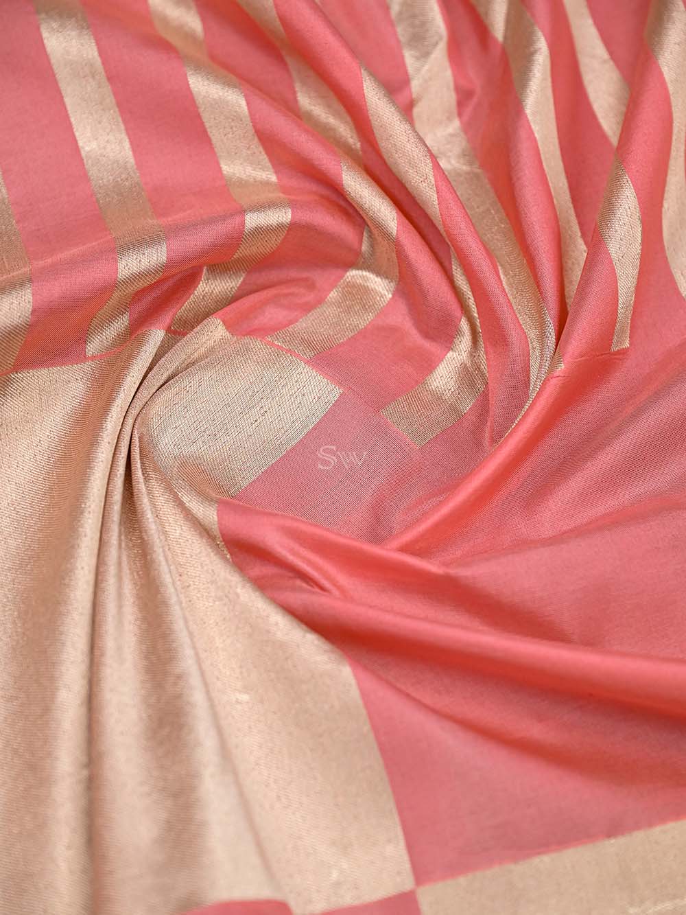 Pastel Pink Katan Silk Handloom Banarasi Saree - Sacred Weaves