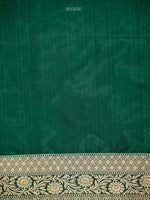Bottle Green Booti Katan Silk Uppada Handloom Banarasi Saree - Sacred Weaves