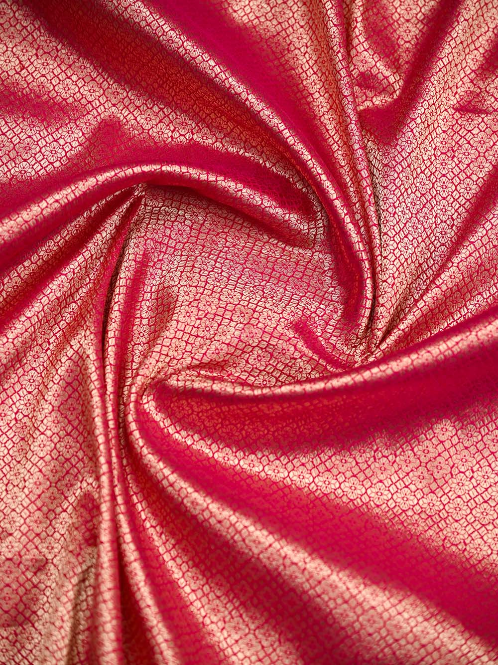 Magenta Silk Brocade Handloom Banarasi Saree