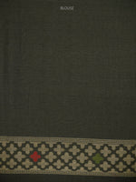 Olive Green Jaal Cotton Silk Handloom Banarasi Saree - Sacred Weaves