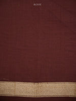 Wine Booti Cotton Silk Handloom Banarasi Saree - Sacred Weaves
