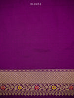 Purple Meenakari Brocade Handloom Banarasi Saree - Sacred Weaves