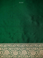Bottle Green Booti Katan Silk Uppada Handloom Banarasi Saree - Sacred Weaves