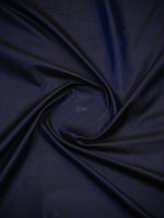 Navy Blue Katan Silk Handloom Banarasi Saree - Sacred Weaves