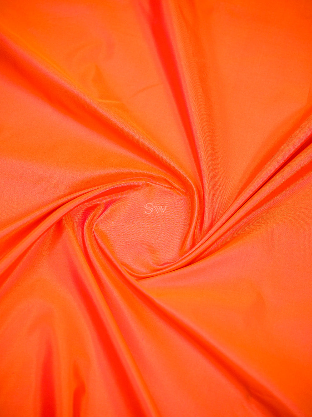Orange Pink Plain Paithani Katan Silk Handloom Banarasi Saree - Sacred Weaves