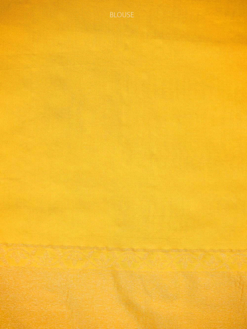 Yellow Jaal Katan Silk Handloom Banarasi Saree - Sacred Weaves