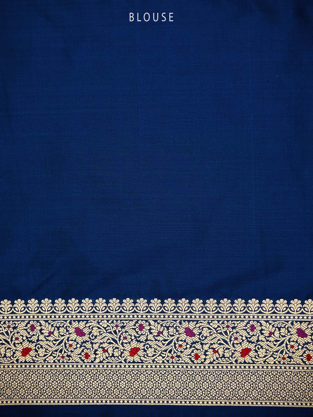 Blue Meenakari Jaal Uppada Katan Silk Handloom Banarasi Saree - Sacred Weaves