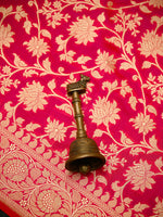 Pink Orange Jaal Katan Silk Uppada Handloom Banarasi Saree - Sacred Weaves