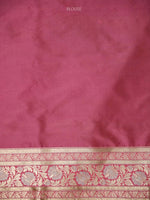 Pink Uppada Katan Silk Handloom Banarasi Saree - Sacred Weaves