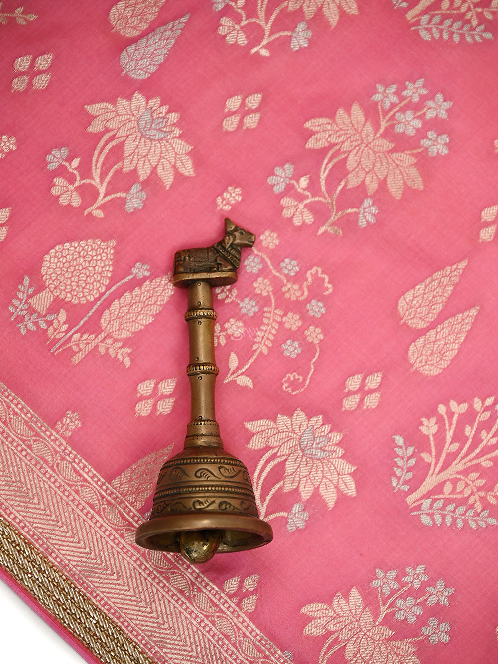Pink Uppada Katan Silk Handloom Banarasi Saree - Sacred Weaves