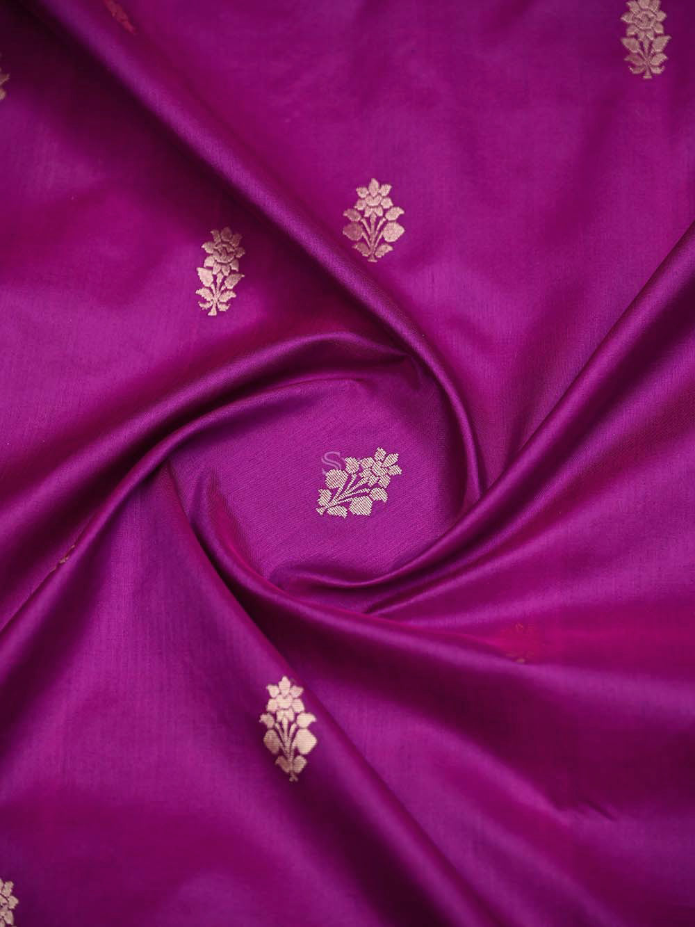 Dark Magenta Paithani Katan Silk Handloom Banarasi Saree - Sacred Weaves