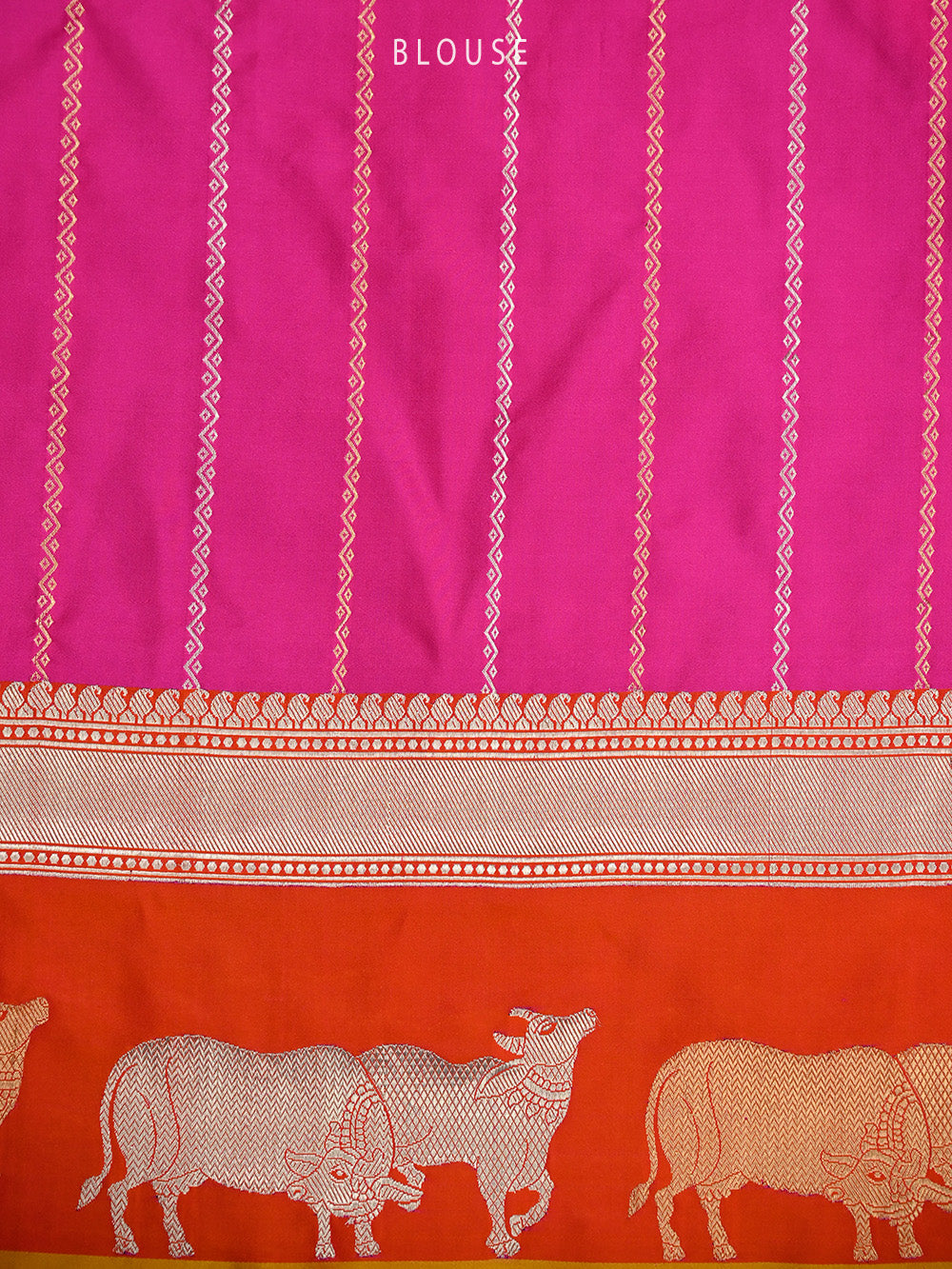 Magenta Plain Satin Silk Handloom Banarasi Saree - Sacred Weaves