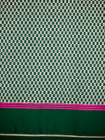 Bottle Green Plain Satin Silk Handloom Banarasi Saree - Sacred Weaves