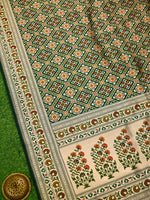 Bottle Green Paithani Meenakari Katan Silk Handloom Banarasi Saree - Sacred Weaves