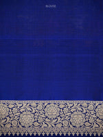 Navy Blue Rangkat Katan Silk Handloom Banarasi Saree - Sacred Weaves