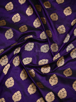 Voilet Booti Katan Silk Uppada Handloom Banarasi Saree - Sacred Weaves