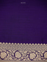 Voilet Booti Katan Silk Uppada Handloom Banarasi Saree - Sacred Weaves