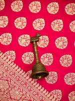 Dark Pink Booti Katan Silk Uppada Handloom Banarasi Saree - Sacred Weaves