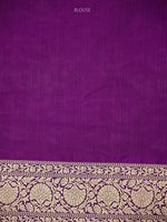 Purple Booti Katan Silk Uppada Handloom Banarasi Saree - Sacred Weaves