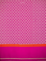Dark Pink Plain Satin Silk Handloom Banarasi Saree - Sacred Weaves