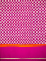 Dark Pink Plain Satin Silk Handloom Banarasi Saree - Sacred Weaves