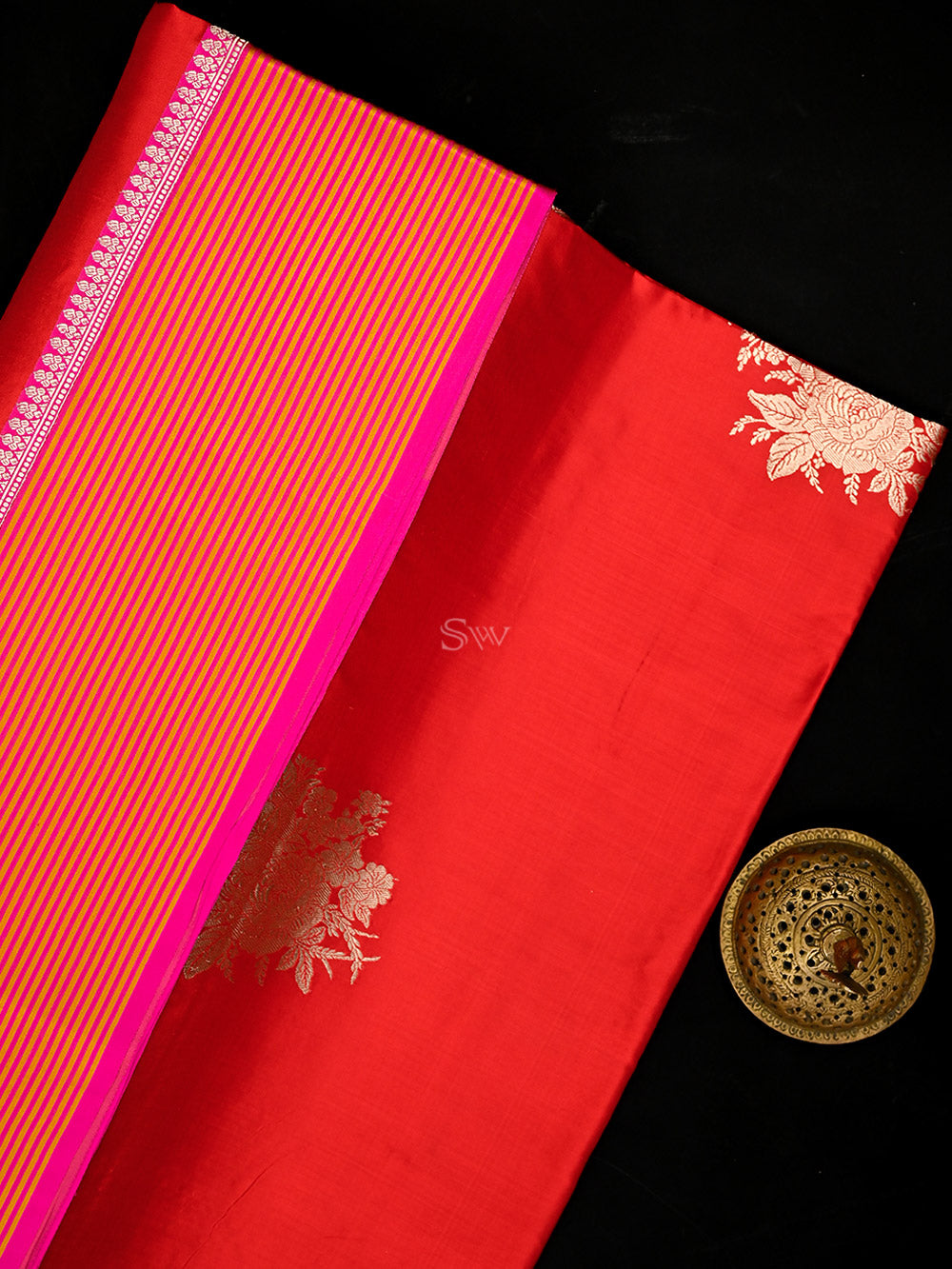Red Boota Pure Silk Handloom Banarasi Saree