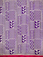 Purple Plain Satin Silk Handloom Banarasi Saree - Sacred Weaves