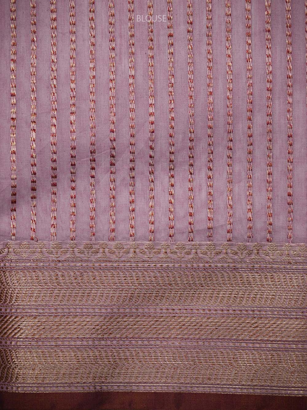 Pastel Purple Booti Chanderi Silk Handloom Banarasi Saree - Sacred Weaves