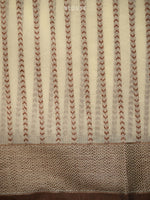 Cream Booti Chanderi Silk Handloom Banarasi Saree