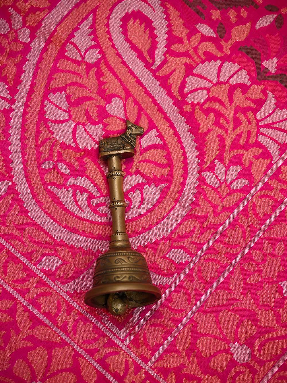 Pink Orange Konia Jaal Katan Silk Handloom Banarasi Saree - Sacred Weaves