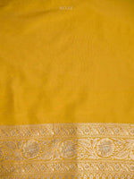 Yellow Uppada Katan Silk Handloom Banarasi Saree - Sacred Weaves