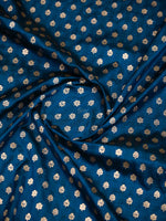Midnight Blue Booti Katan Silk Uppada Handloom Banarasi Saree - Sacred Weaves