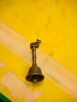 Yellow Satin Silk Handloom Banarasi Saree - Sacred Weaves