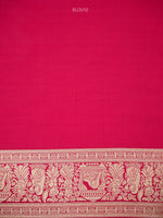 Pink Red Shikargah Katan Silk Handloom Banarasi Saree - Sacred Weaves