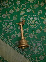Bottle Green Sona Roopa Jaal Katan Silk Handloom Banarasi Saree - Sacred Weaves