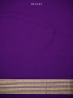 Purple Katan Silk Handloom Banarasi Saree - Sacred Weaves