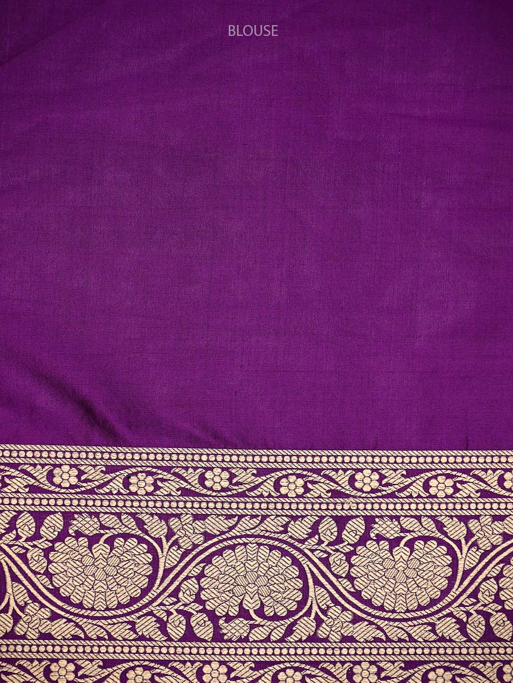 Purple Jaal Katan Silk Uppada Handloom Banarasi Saree - Sacred Weaves
